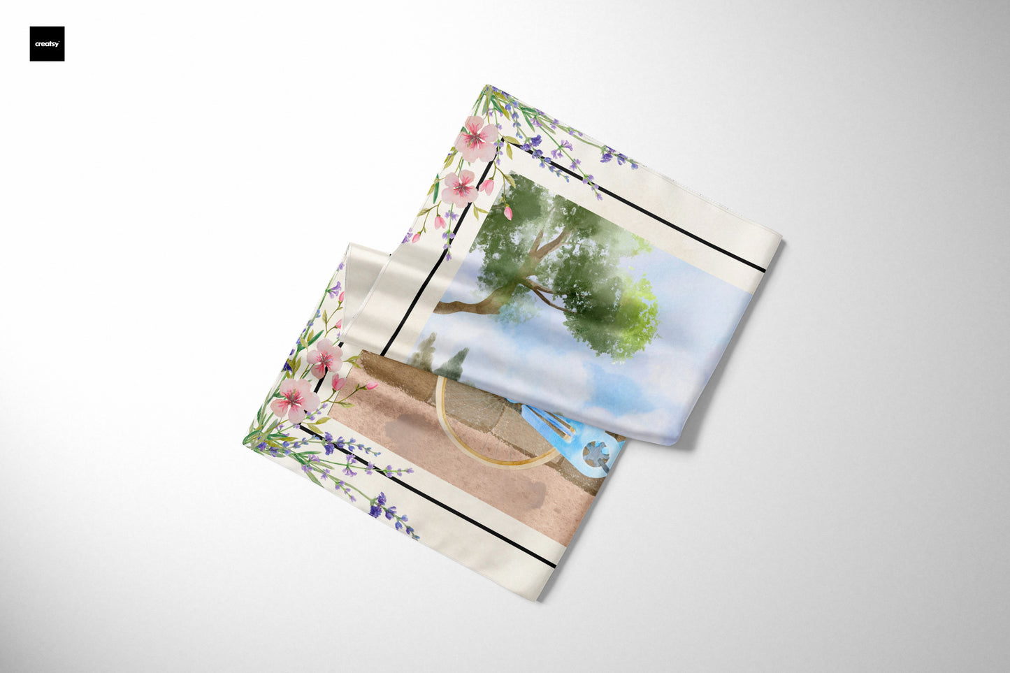 Silk Scarf "Provence Ride"