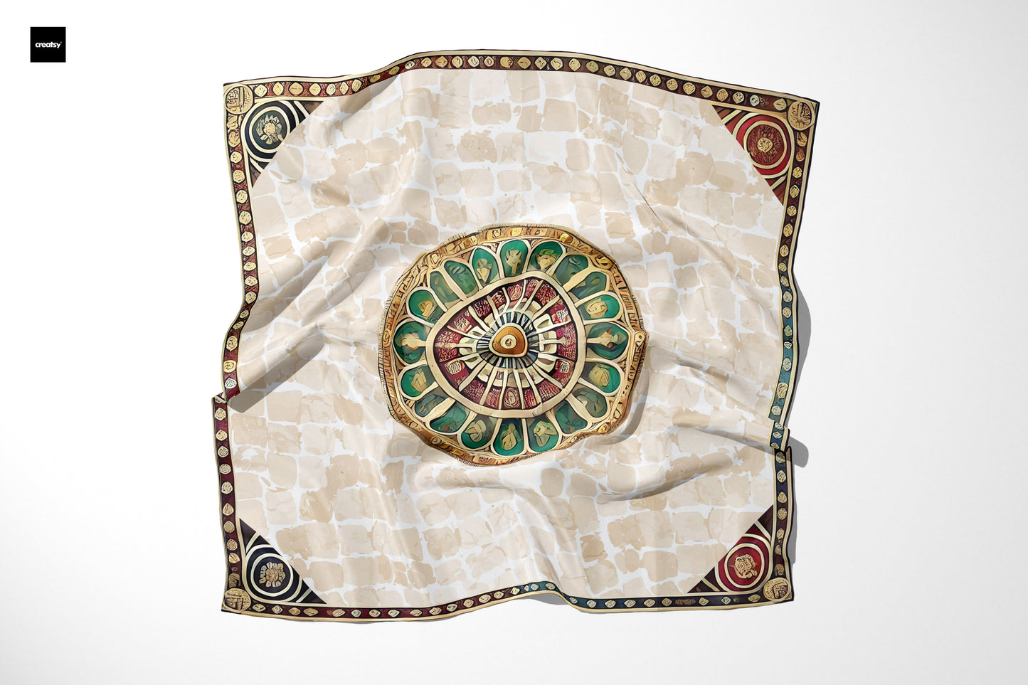 Silk Scarf "Rosone"