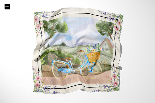 Silk Scarf "Provence Ride"