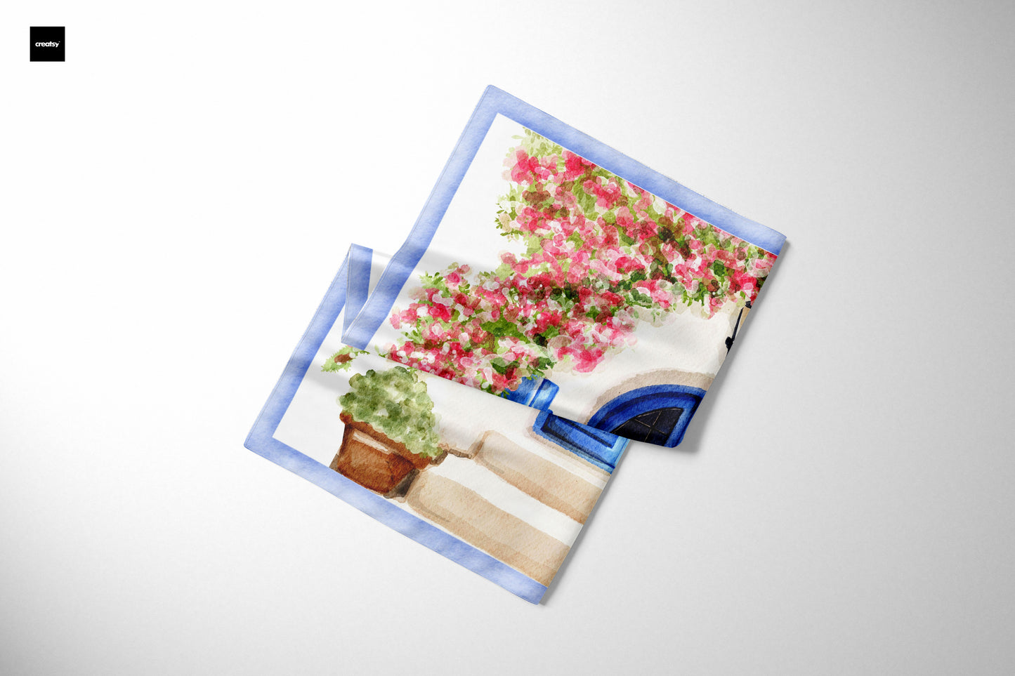 Silk Scarf "Cycladic Summer"