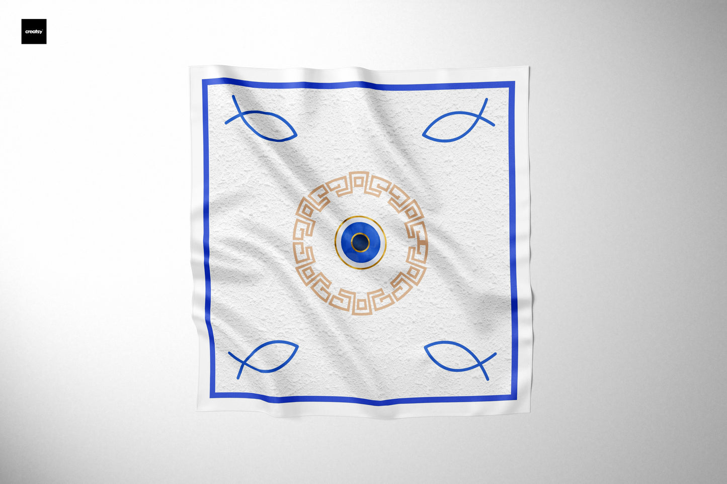 Silk Scarf "Aegean Eye"