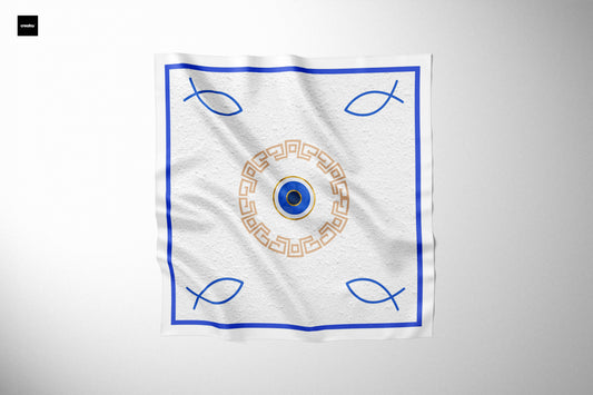 Silk Scarf "Aegean Eye"